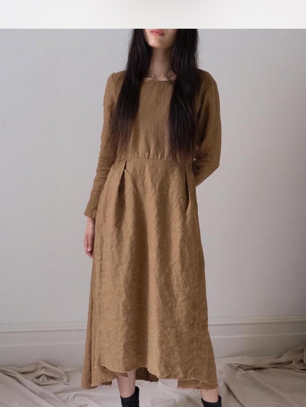 Ovate, Heloise dress in willow color